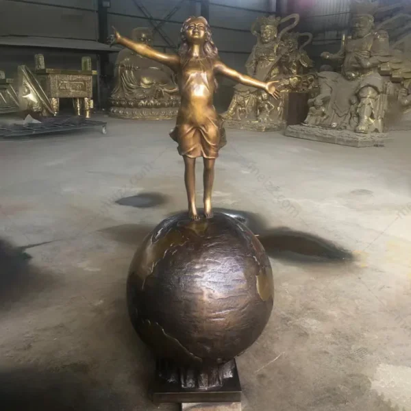 Bronze Girl Sculpture