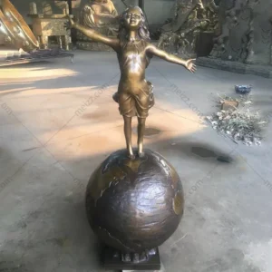 Bronze Girl Sculpture