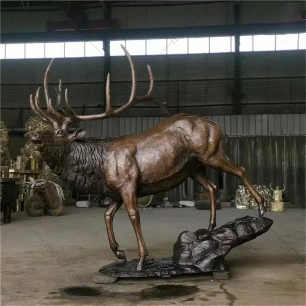 large bronze stag statue