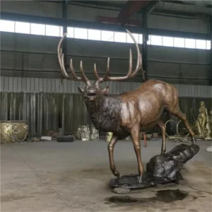 large bronze stag statue