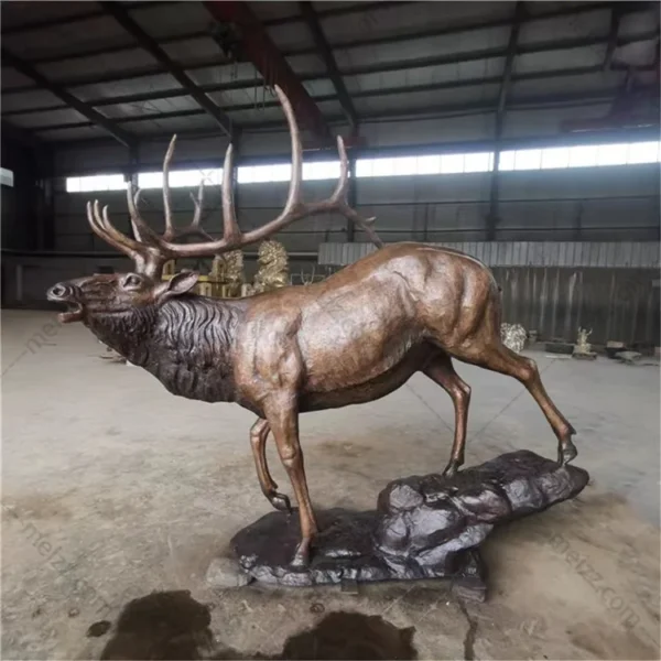 large bronze stag statue