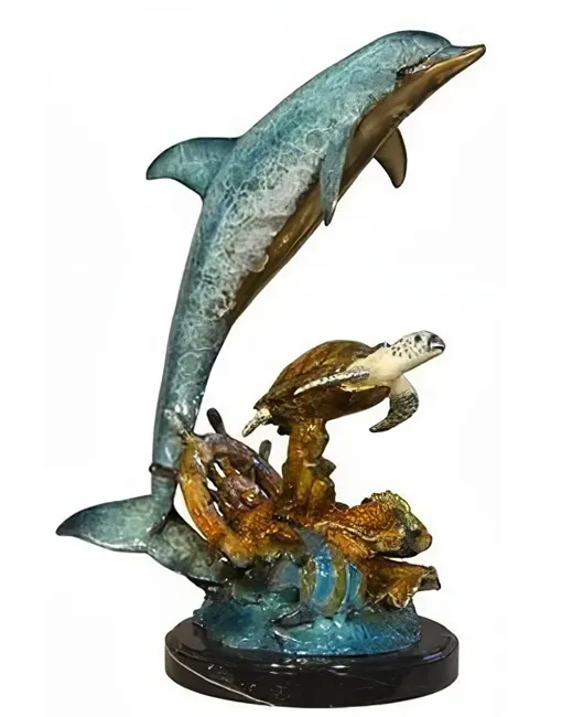 Bronze Dolphin Sculptures