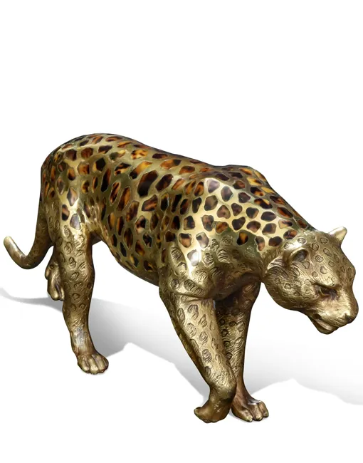 Bronze Leopard Sculptures
