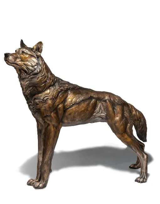 Bronze Wolf Sculptures