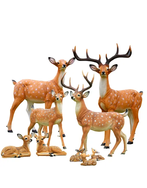 Fiberglass Deer Sculptures