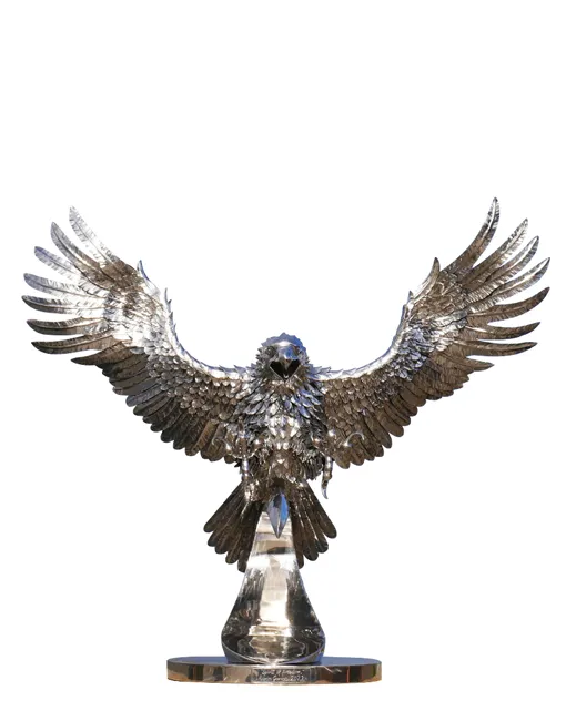 Stainless Steel Eagle Sculptures