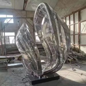 stainless steel abstract sculpture