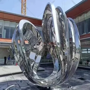 stainless steel abstract sculpture