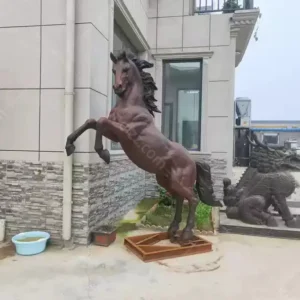 jumping horse sculpture