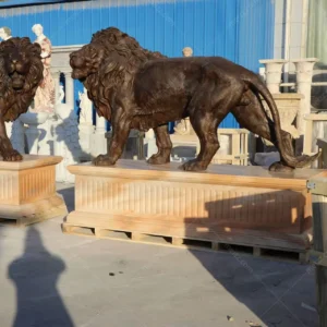 Large Bronze Lion Statue