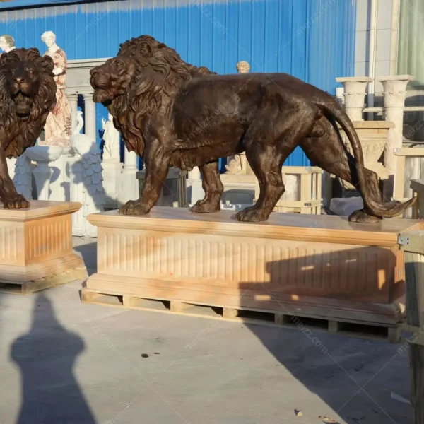 Large Bronze Lion Statue