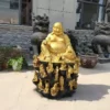 bronze laughing buddha statue