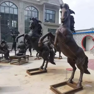 jumping horse sculpture