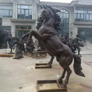 jumping horse sculpture