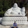 Laughing Buddha Marble Statue