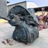 Large Bronze Sheep Head Sculpture