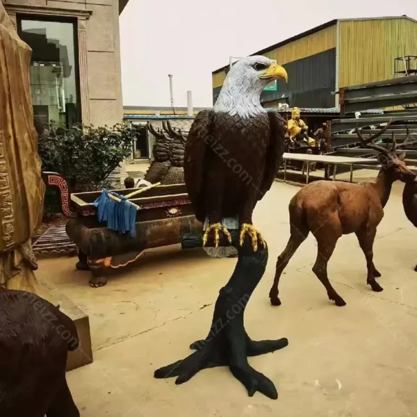 bronze american eagle sculpture