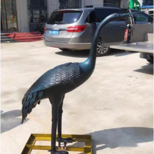 garden crane sculpture