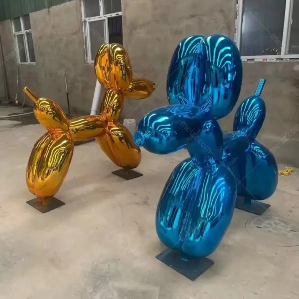 chrome balloon dog sculpture