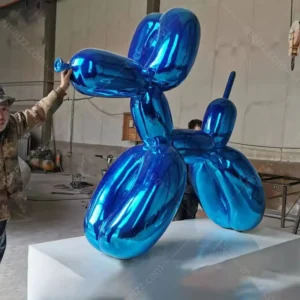 chrome balloon dog sculpture