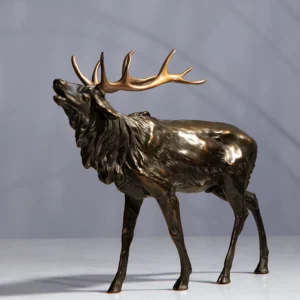 bronze deer figurines