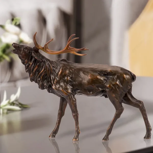 bronze deer figurines