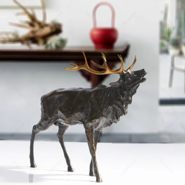 bronze deer figurines