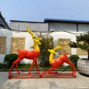 Geometric Deer Sculpture