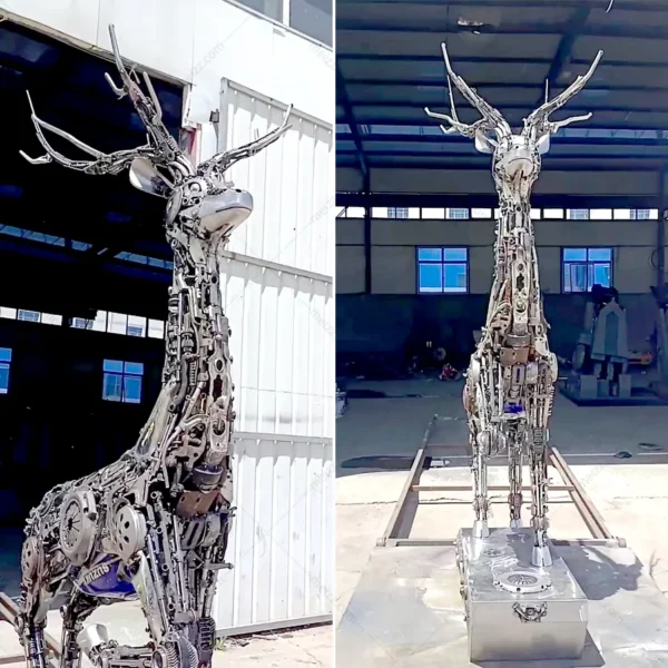 Mechanical Deer Recycled Auto Part Statue