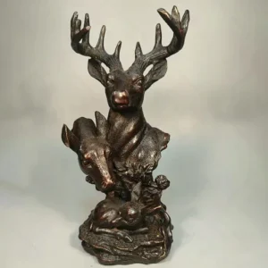 stag head statue