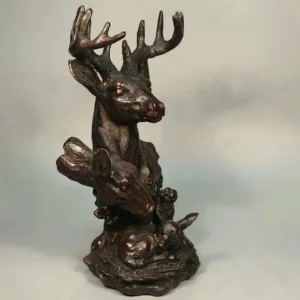 stag head statue