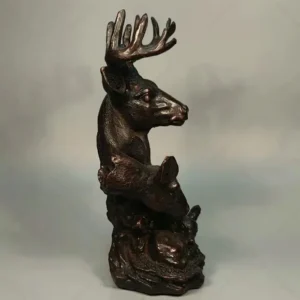 stag head statue