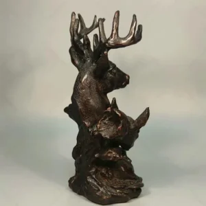 stag head statue