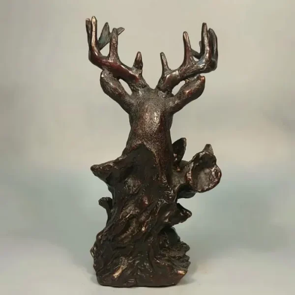 stag head statue