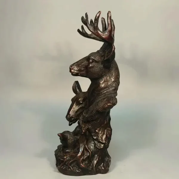 stag head statue