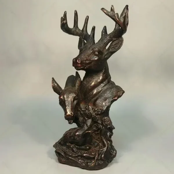 stag head statue