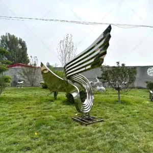 metal wings sculpture