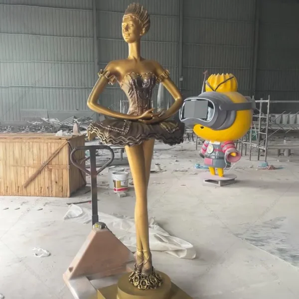 Bronze & Fiberglass ballet dancer sculpture