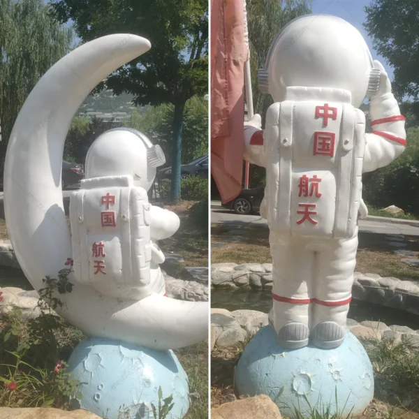 Fiberglass astronaut statue