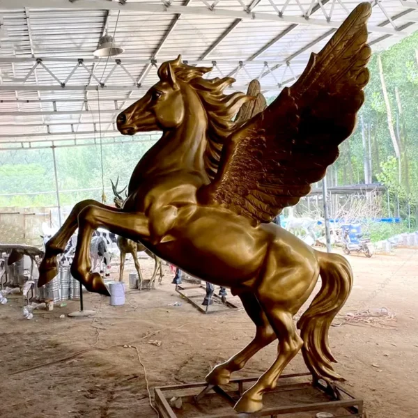 horse with wings statue