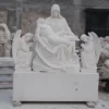 Life size marble statue of mary holding jesus