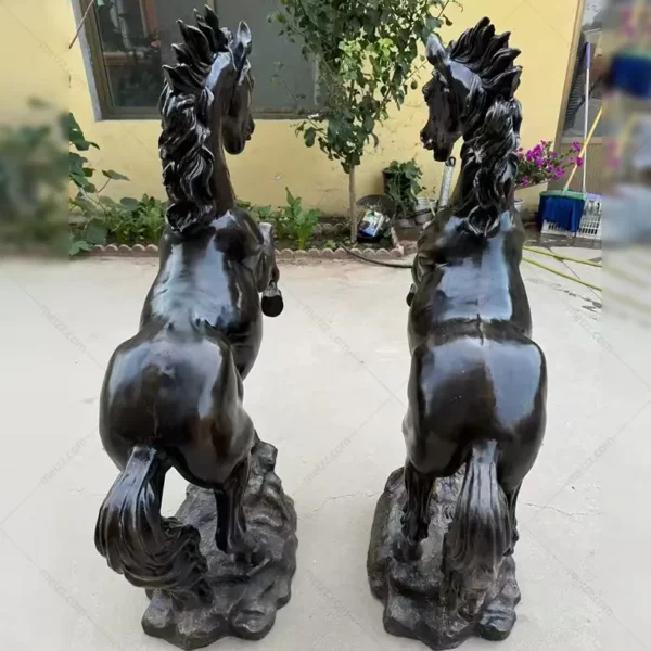 Life Size Bronze Rearing Horse Statue For Sale