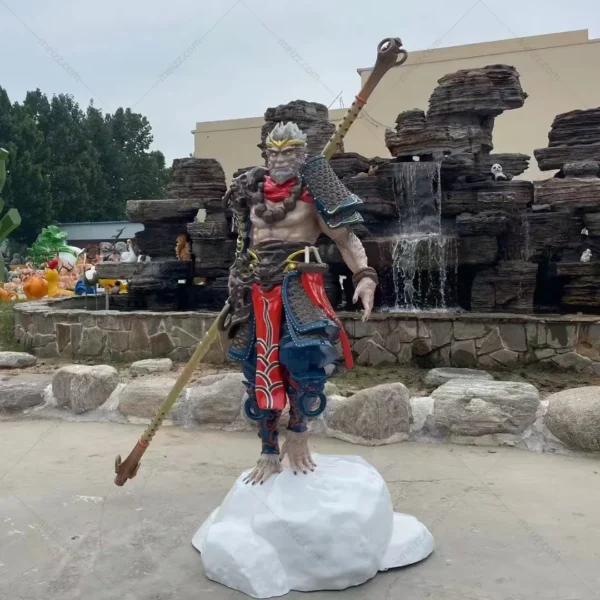 Life Size Fiberglass Black Myth Wukong Statue