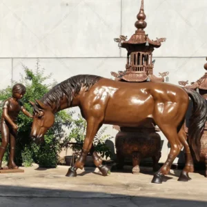 Horse and Jockey Statue