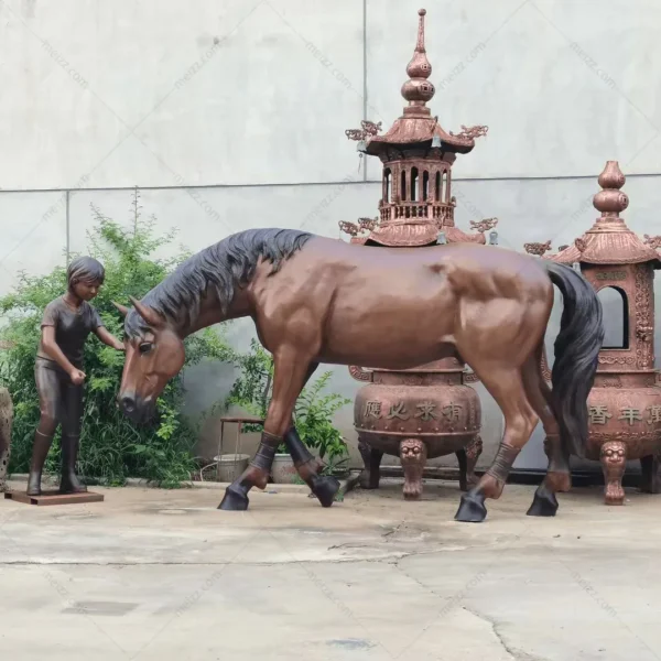 Horse and Jockey Statue