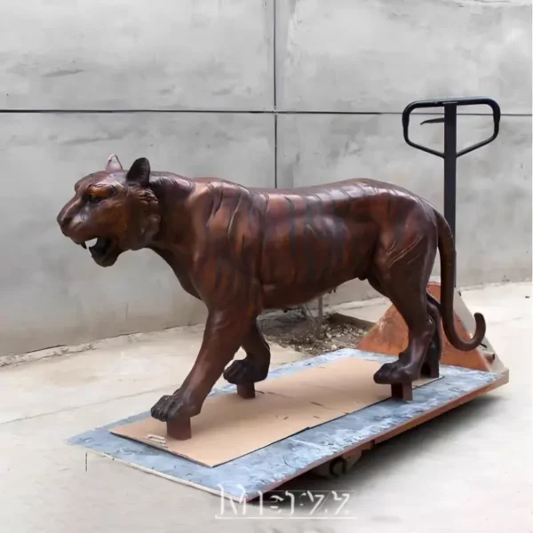Life Size Bronze Tiger Sculpture
