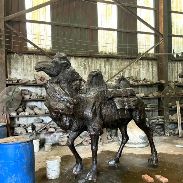 bronze camel statue