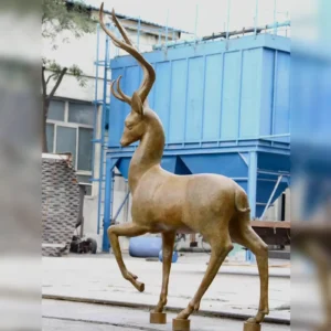 bronze stag garden sculpture