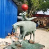 Bronze Boy and Horse Statue for Garden