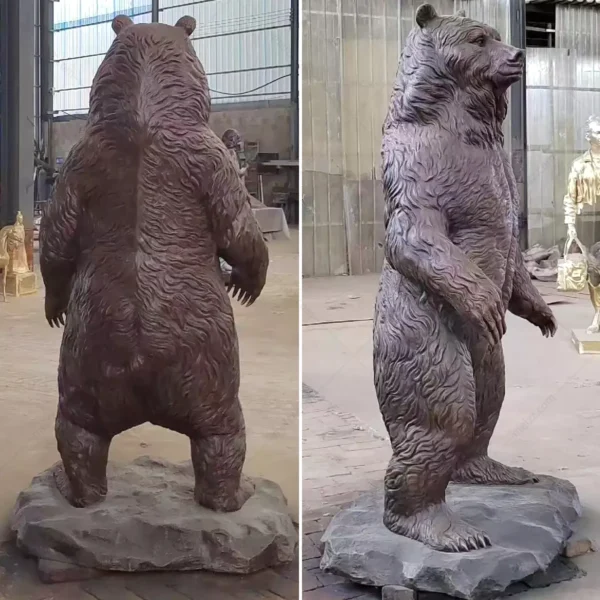 life size bronze bear statue